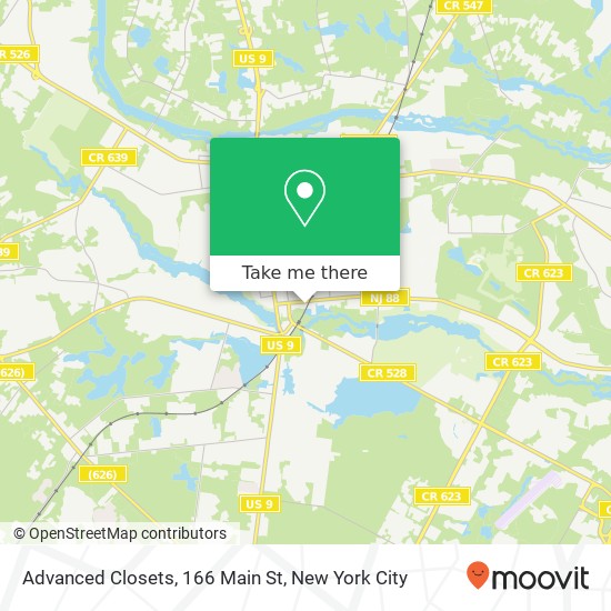 Advanced Closets, 166 Main St map