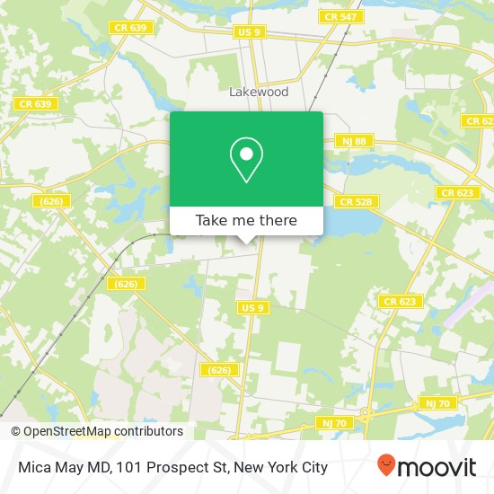 Mapa de Mica May MD, 101 Prospect St