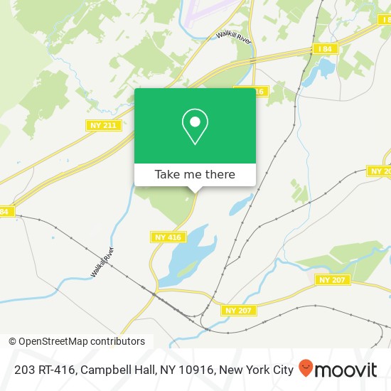 Mapa de 203 RT-416, Campbell Hall, NY 10916