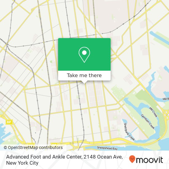 Mapa de Advanced Foot and Ankle Center, 2148 Ocean Ave