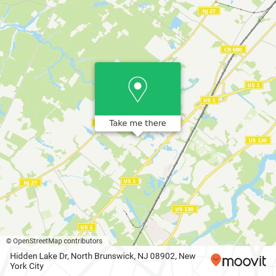 Mapa de Hidden Lake Dr, North Brunswick, NJ 08902