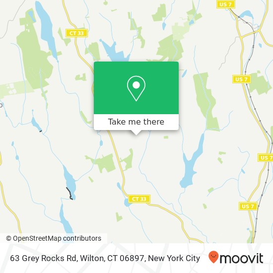 Mapa de 63 Grey Rocks Rd, Wilton, CT 06897