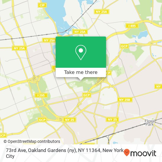 73rd Ave, Oakland Gardens (ny), NY 11364 map