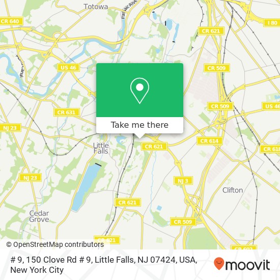# 9, 150 Clove Rd # 9, Little Falls, NJ 07424, USA map