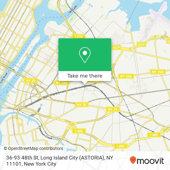 Mapa de 36-93 48th St, Long Island City (ASTORIA), NY 11101