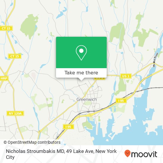 Mapa de Nicholas Stroumbakis MD, 49 Lake Ave