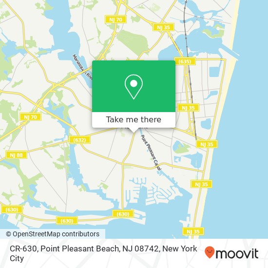 Mapa de CR-630, Point Pleasant Beach, NJ 08742