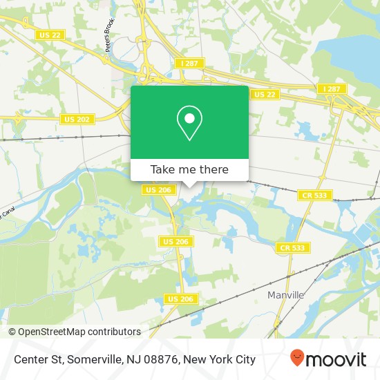 Mapa de Center St, Somerville, NJ 08876