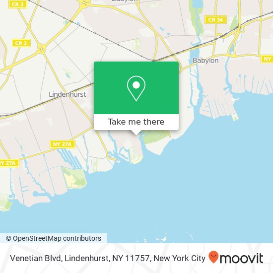 Venetian Blvd, Lindenhurst, NY 11757 map