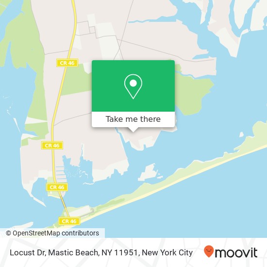 Mapa de Locust Dr, Mastic Beach, NY 11951