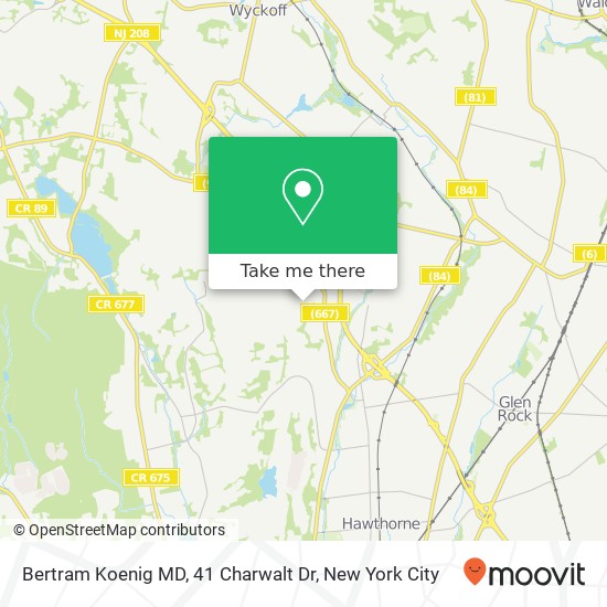 Bertram Koenig MD, 41 Charwalt Dr map