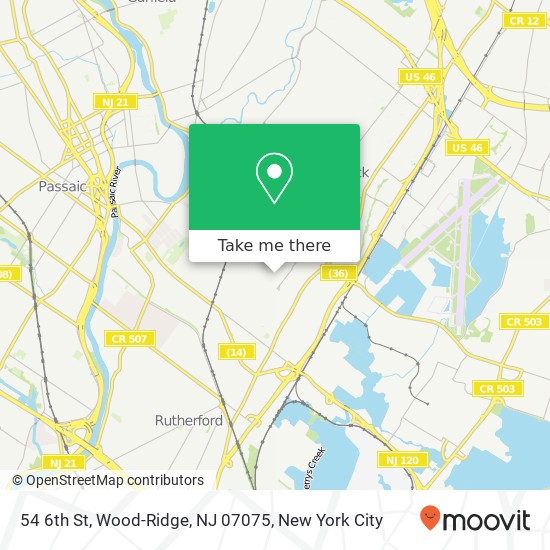 54 6th St, Wood-Ridge, NJ 07075 map