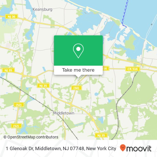 Mapa de 1 Glenoak Dr, Middletown, NJ 07748