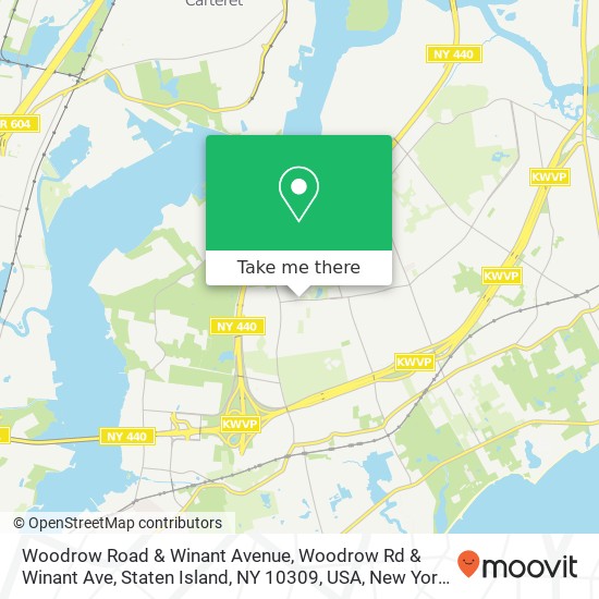 Mapa de Woodrow Road & Winant Avenue, Woodrow Rd & Winant Ave, Staten Island, NY 10309, USA