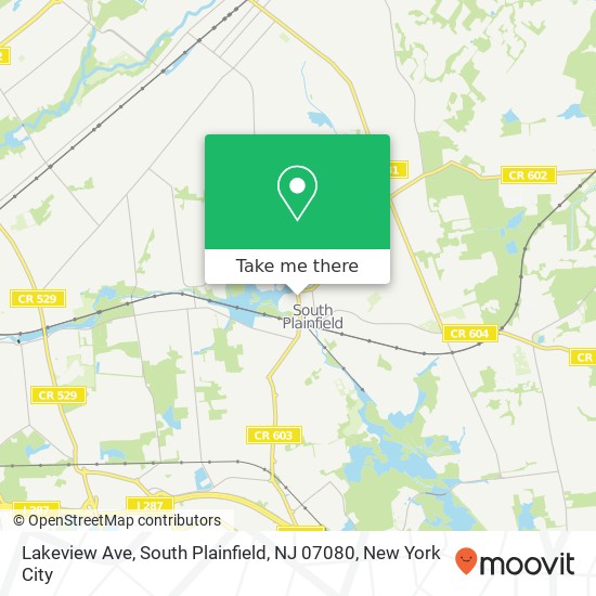 Mapa de Lakeview Ave, South Plainfield, NJ 07080