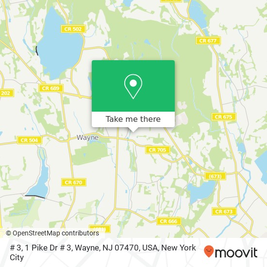 Mapa de # 3, 1 Pike Dr # 3, Wayne, NJ 07470, USA