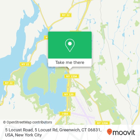 Mapa de 5 Locust Road, 5 Locust Rd, Greenwich, CT 06831, USA