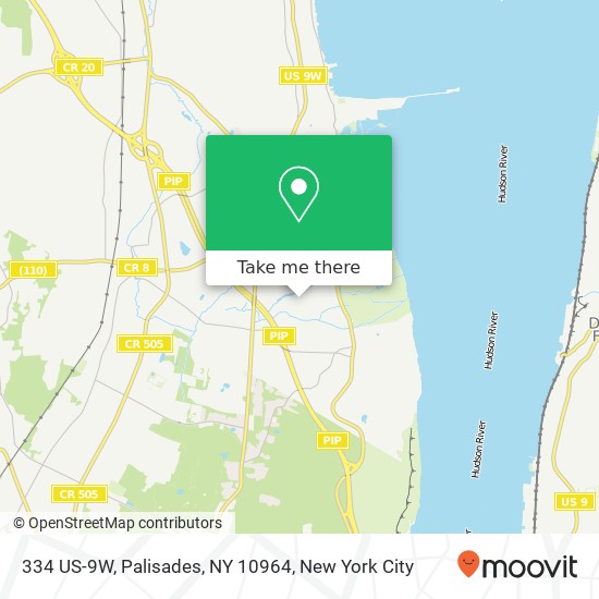 Mapa de 334 US-9W, Palisades, NY 10964