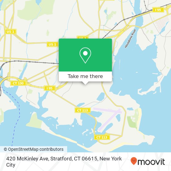Mapa de 420 McKinley Ave, Stratford, CT 06615