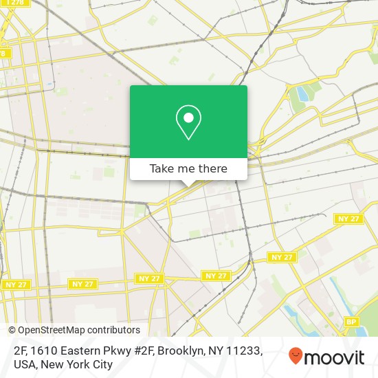2F, 1610 Eastern Pkwy #2F, Brooklyn, NY 11233, USA map