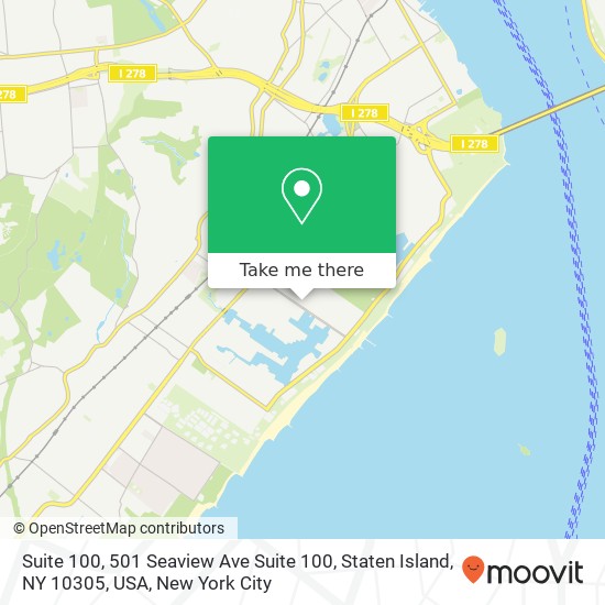 Mapa de Suite 100, 501 Seaview Ave Suite 100, Staten Island, NY 10305, USA