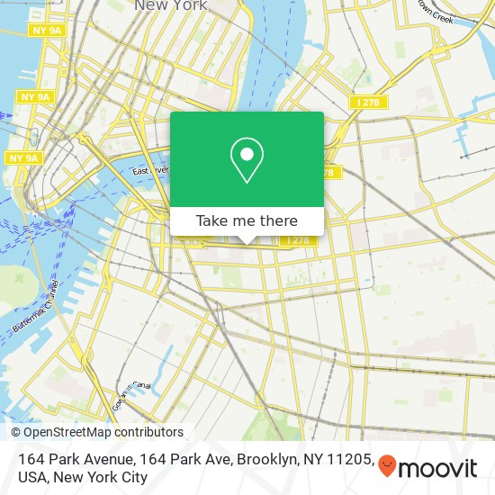 Mapa de 164 Park Avenue, 164 Park Ave, Brooklyn, NY 11205, USA