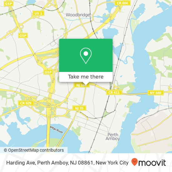 Mapa de Harding Ave, Perth Amboy, NJ 08861