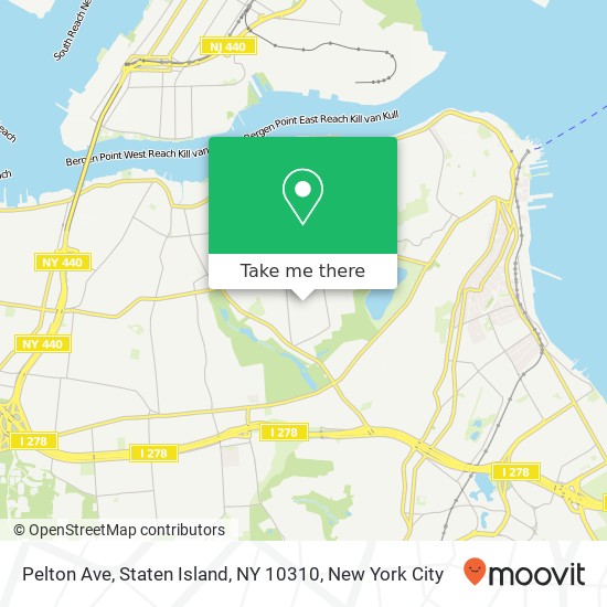 Mapa de Pelton Ave, Staten Island, NY 10310