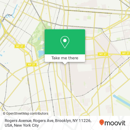 Mapa de Rogers Avenue, Rogers Ave, Brooklyn, NY 11226, USA