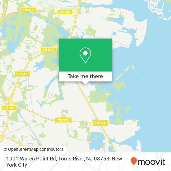 1001 Waren Point Rd, Toms River, NJ 08753 map