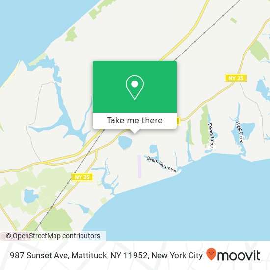 Mapa de 987 Sunset Ave, Mattituck, NY 11952