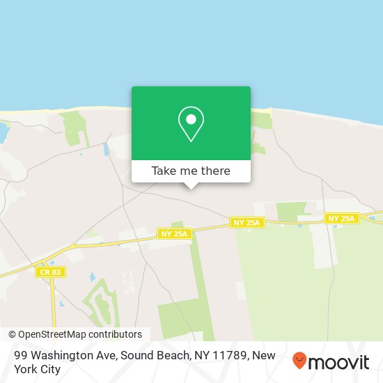 Mapa de 99 Washington Ave, Sound Beach, NY 11789