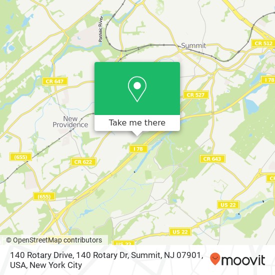 140 Rotary Drive, 140 Rotary Dr, Summit, NJ 07901, USA map