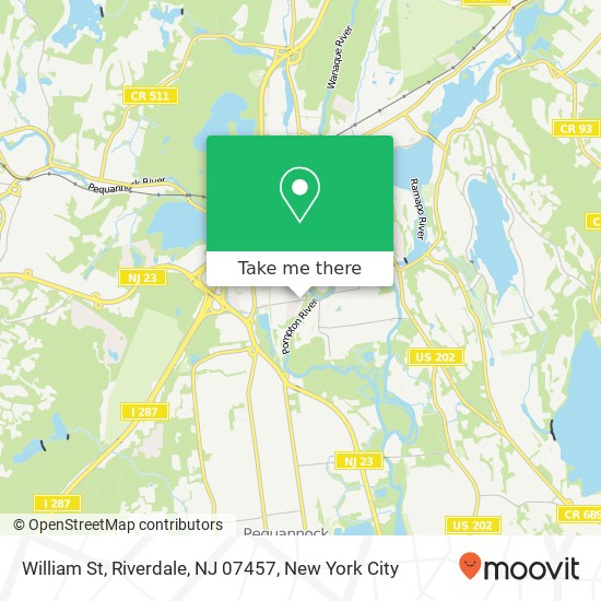 Mapa de William St, Riverdale, NJ 07457