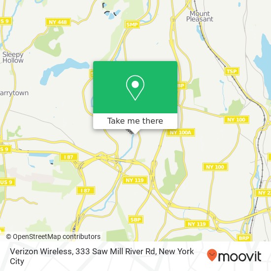 Verizon Wireless, 333 Saw Mill River Rd map