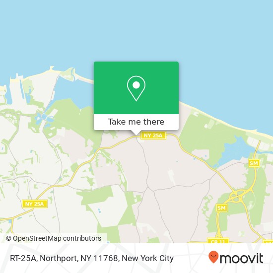 Mapa de RT-25A, Northport, NY 11768