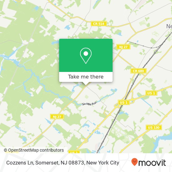 Mapa de Cozzens Ln, Somerset, NJ 08873
