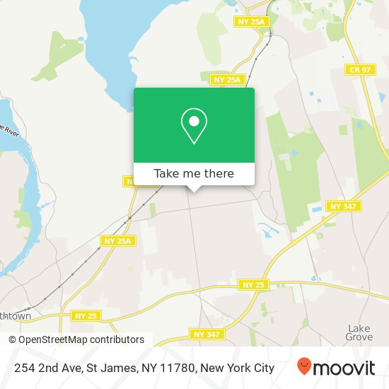 Mapa de 254 2nd Ave, St James, NY 11780