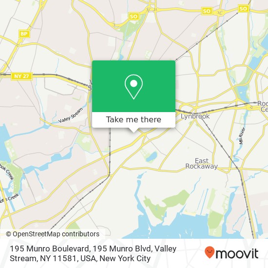 Mapa de 195 Munro Boulevard, 195 Munro Blvd, Valley Stream, NY 11581, USA