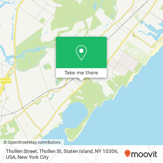 Mapa de Thollen Street, Thollen St, Staten Island, NY 10306, USA