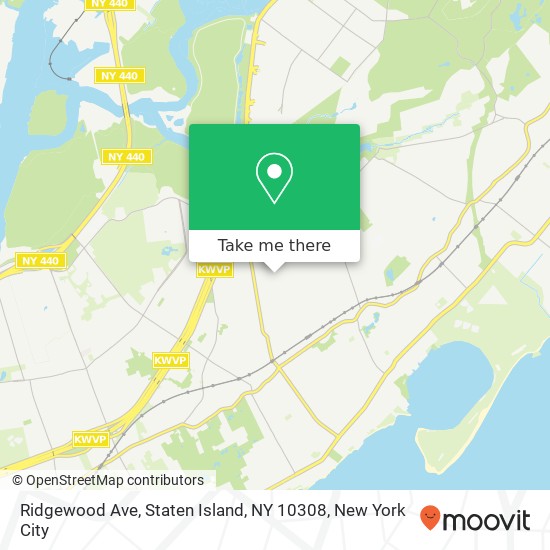 Mapa de Ridgewood Ave, Staten Island, NY 10308
