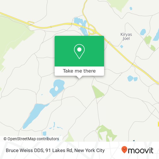 Mapa de Bruce Weiss DDS, 91 Lakes Rd