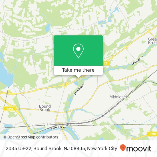 Mapa de 2035 US-22, Bound Brook, NJ 08805