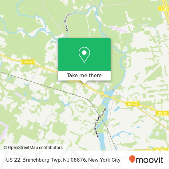 Mapa de US-22, Branchburg Twp, NJ 08876