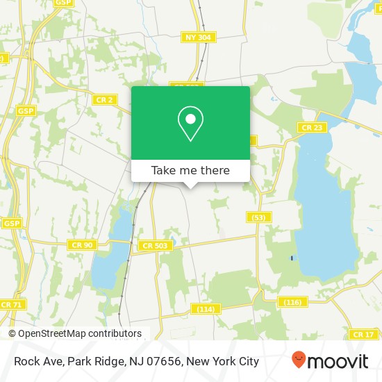 Mapa de Rock Ave, Park Ridge, NJ 07656