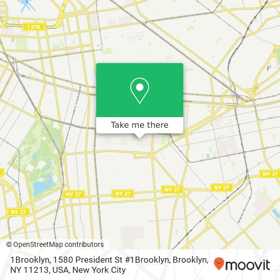 1Brooklyn, 1580 President St #1Brooklyn, Brooklyn, NY 11213, USA map