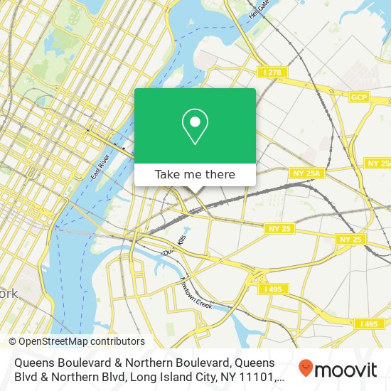 Queens Boulevard & Northern Boulevard, Queens Blvd & Northern Blvd, Long Island City, NY 11101, USA map
