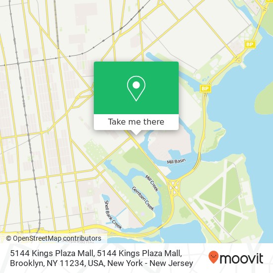 Mapa de 5144 Kings Plaza Mall, 5144 Kings Plaza Mall, Brooklyn, NY 11234, USA