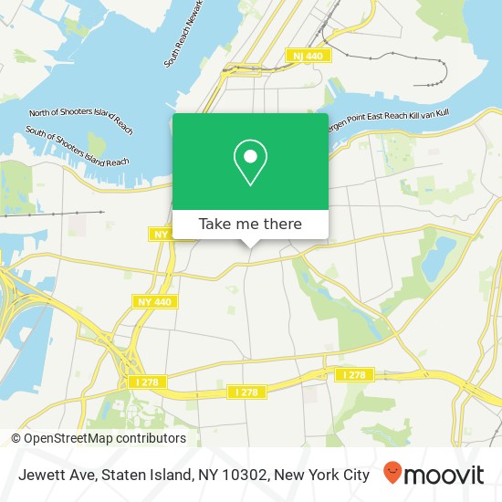 Mapa de Jewett Ave, Staten Island, NY 10302