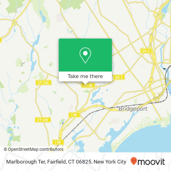 Mapa de Marlborough Ter, Fairfield, CT 06825